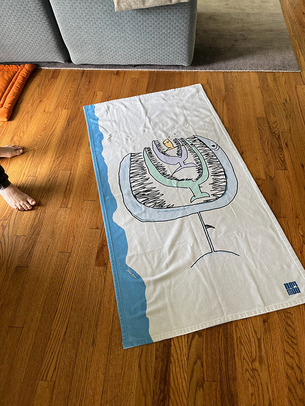 Fish Eat Fish Beach Towel