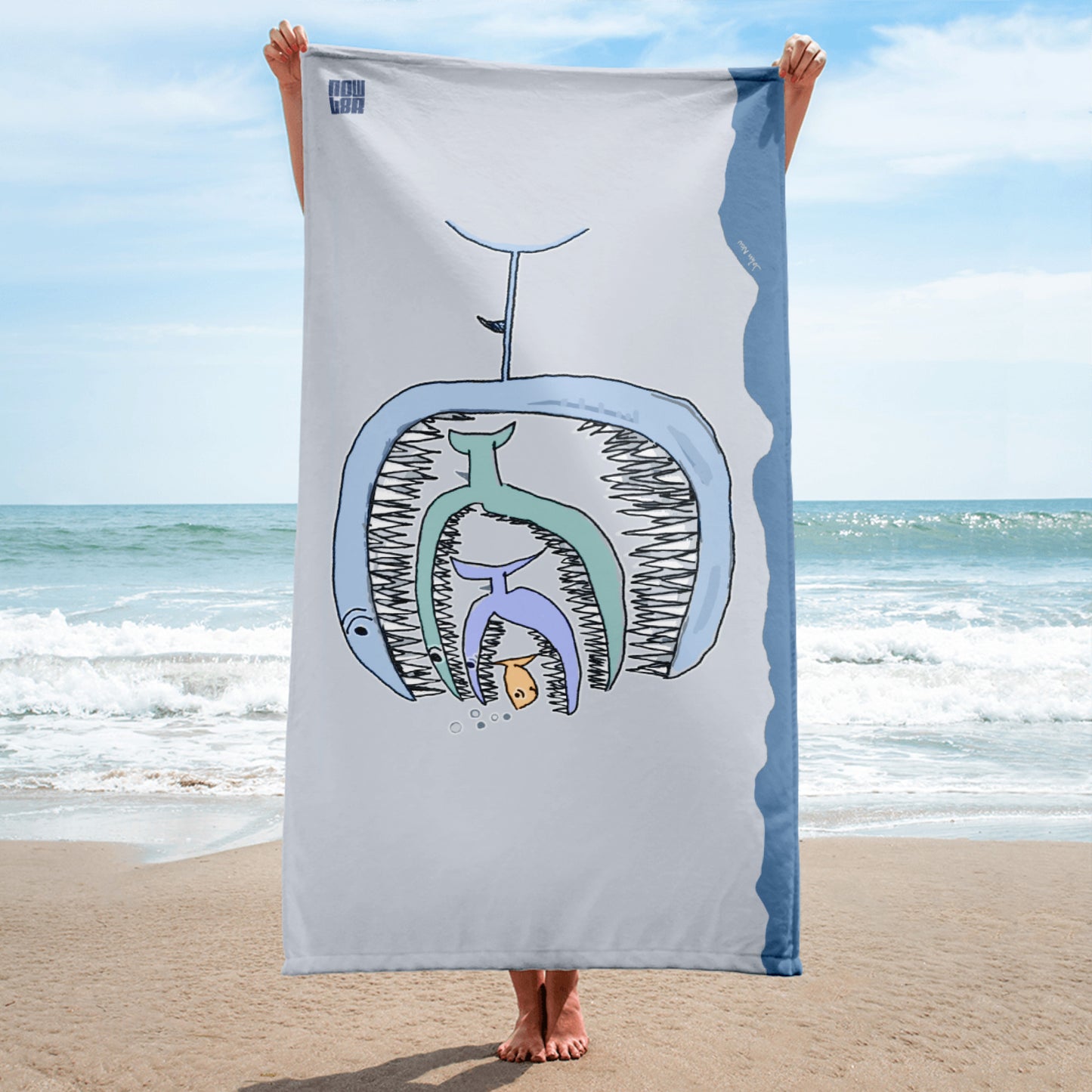 Fish Eat Fish Beach Towel