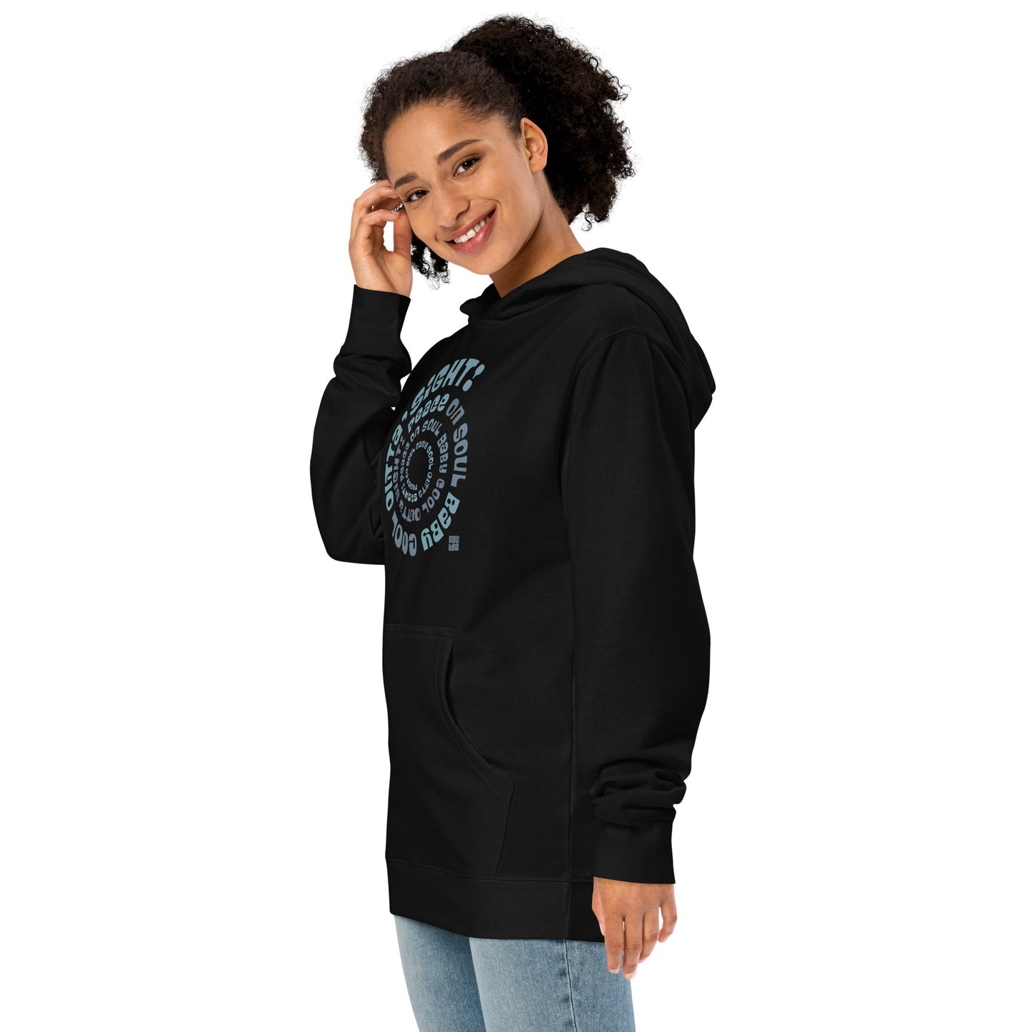 Peace On Soul Baby Cool Outta Sight Unisex Midweight Hoodie