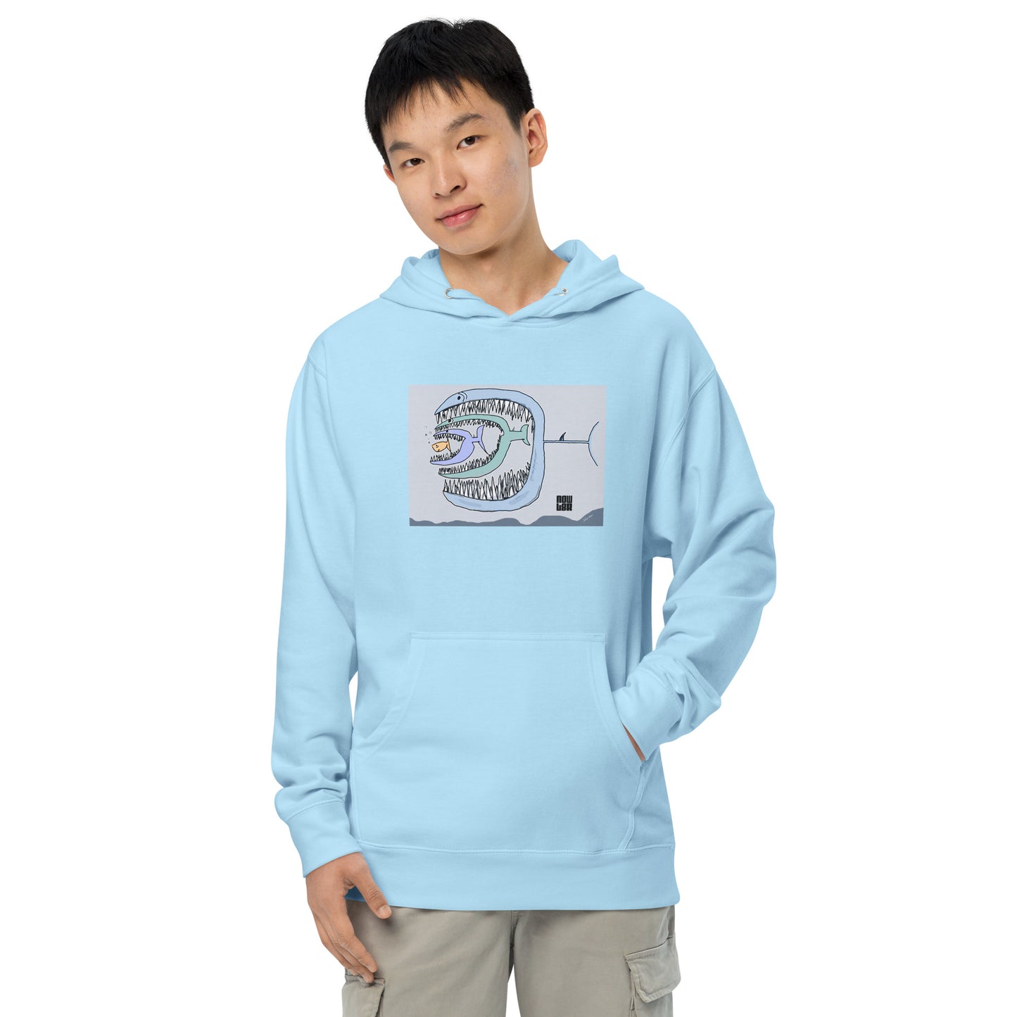 Fish Eat Fish Unisex Midweight Hoodie