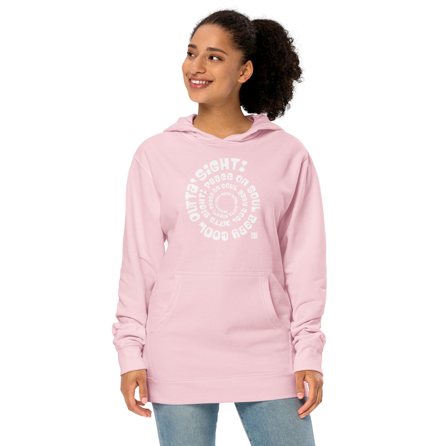 Peace On Soul Baby Cool Outta Sight Unisex Midweight Hoodie