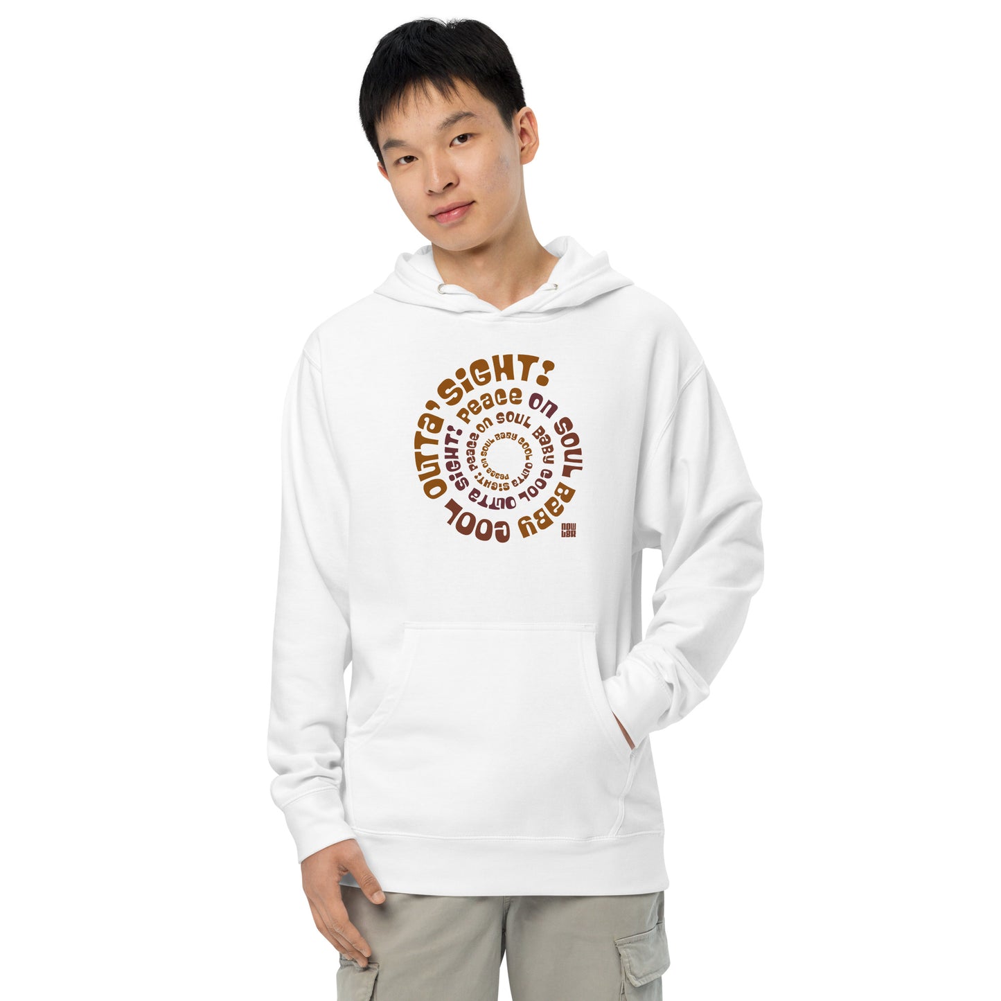 Peace On Soul Baby Cool Outta Sight Unisex Midweight Hoodie