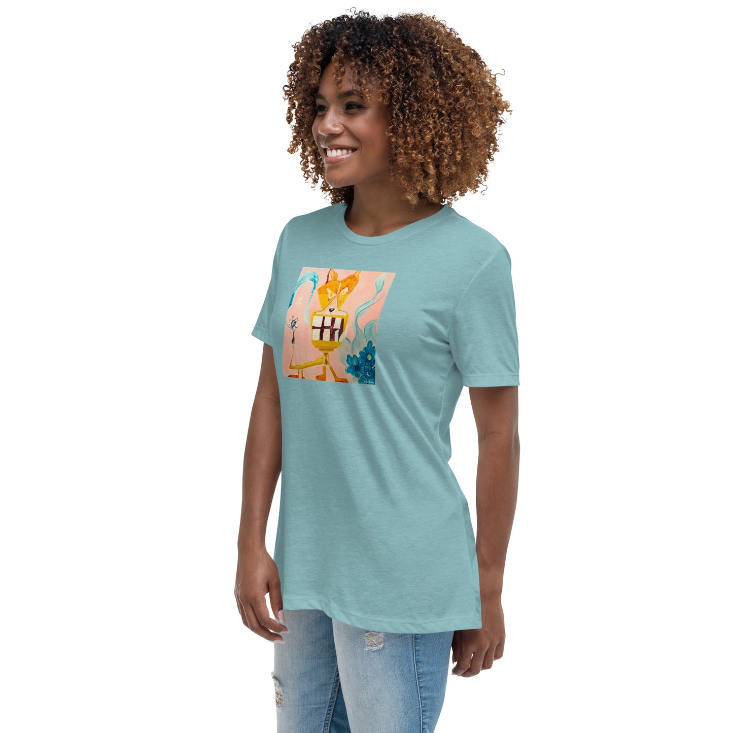 Mean Dogs Flower Women's Relaxed T-Shirt