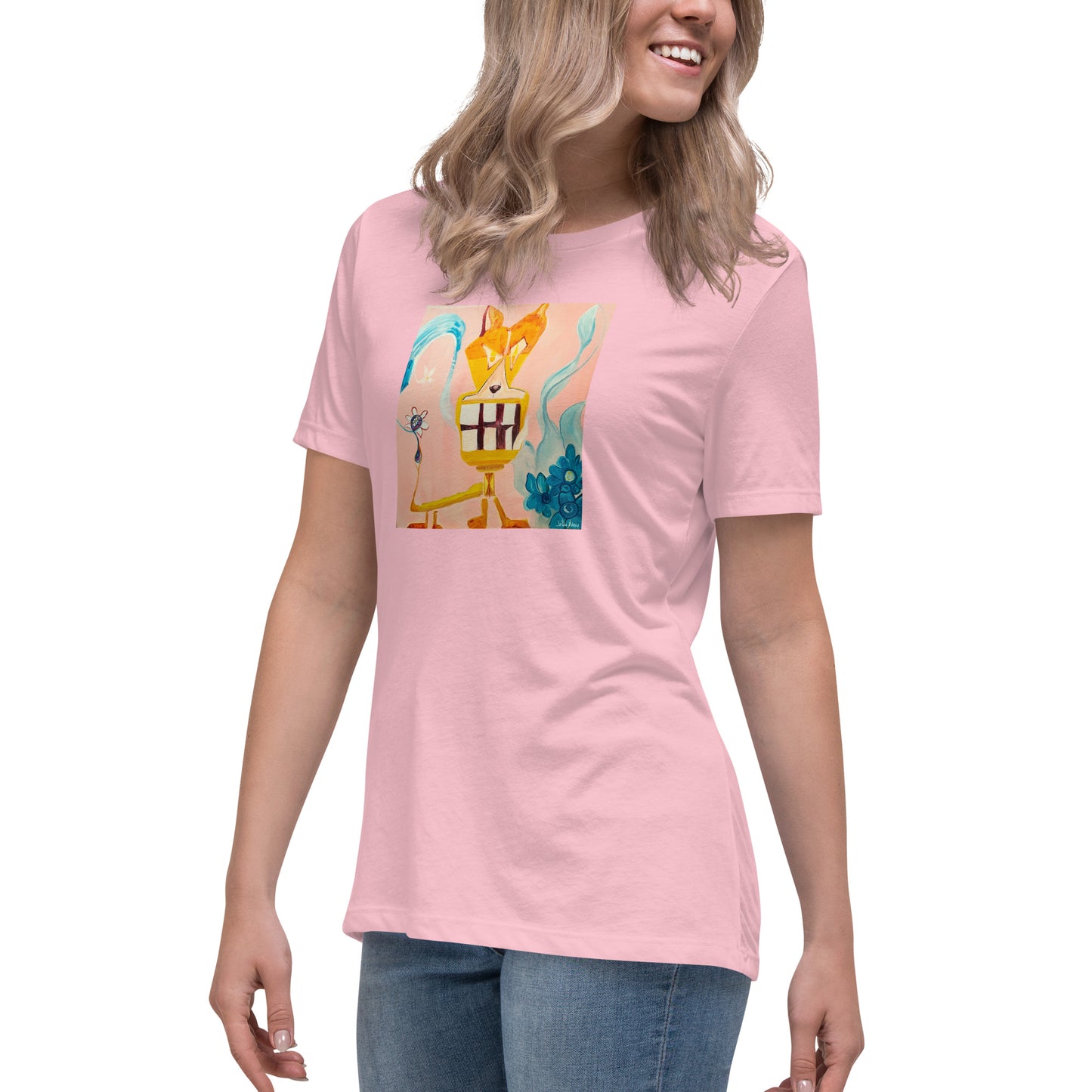 Mean Dogs Flower Women's Relaxed T-Shirt