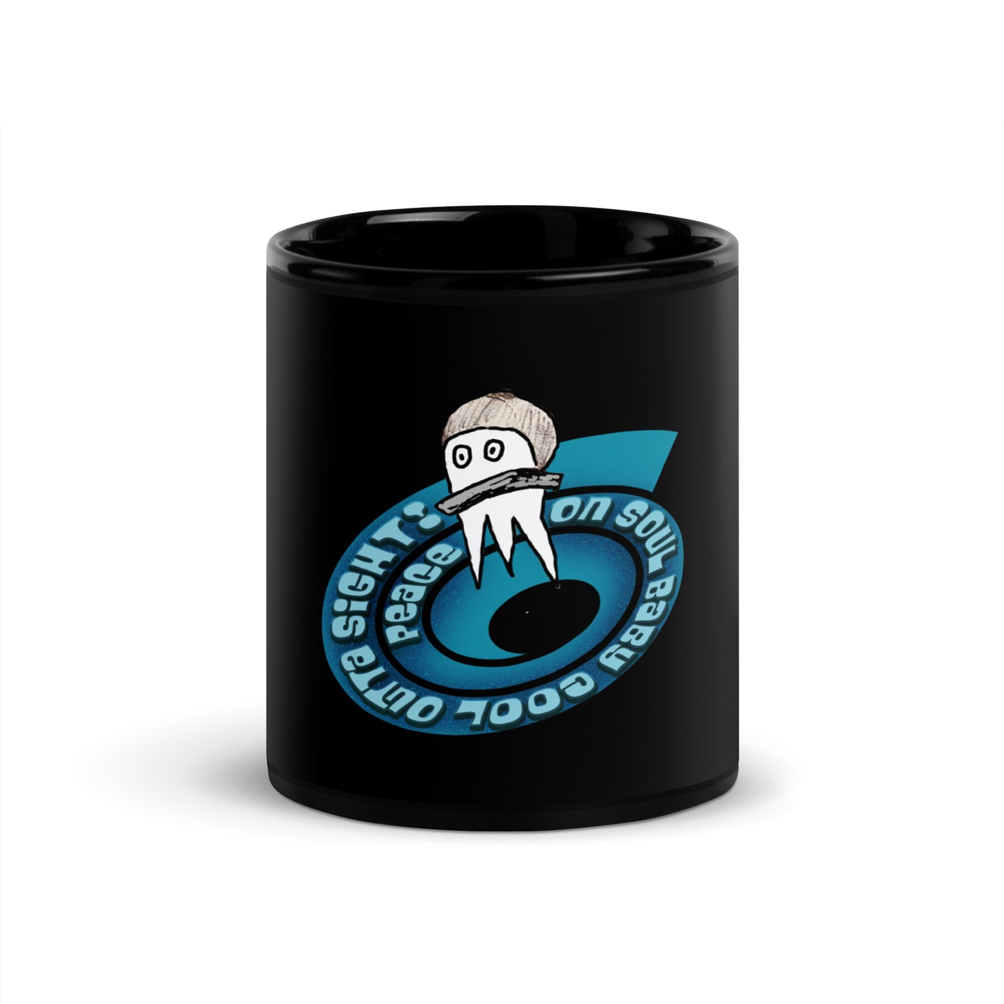 Zoops Night Flight Lift Off Black Glossy Mug