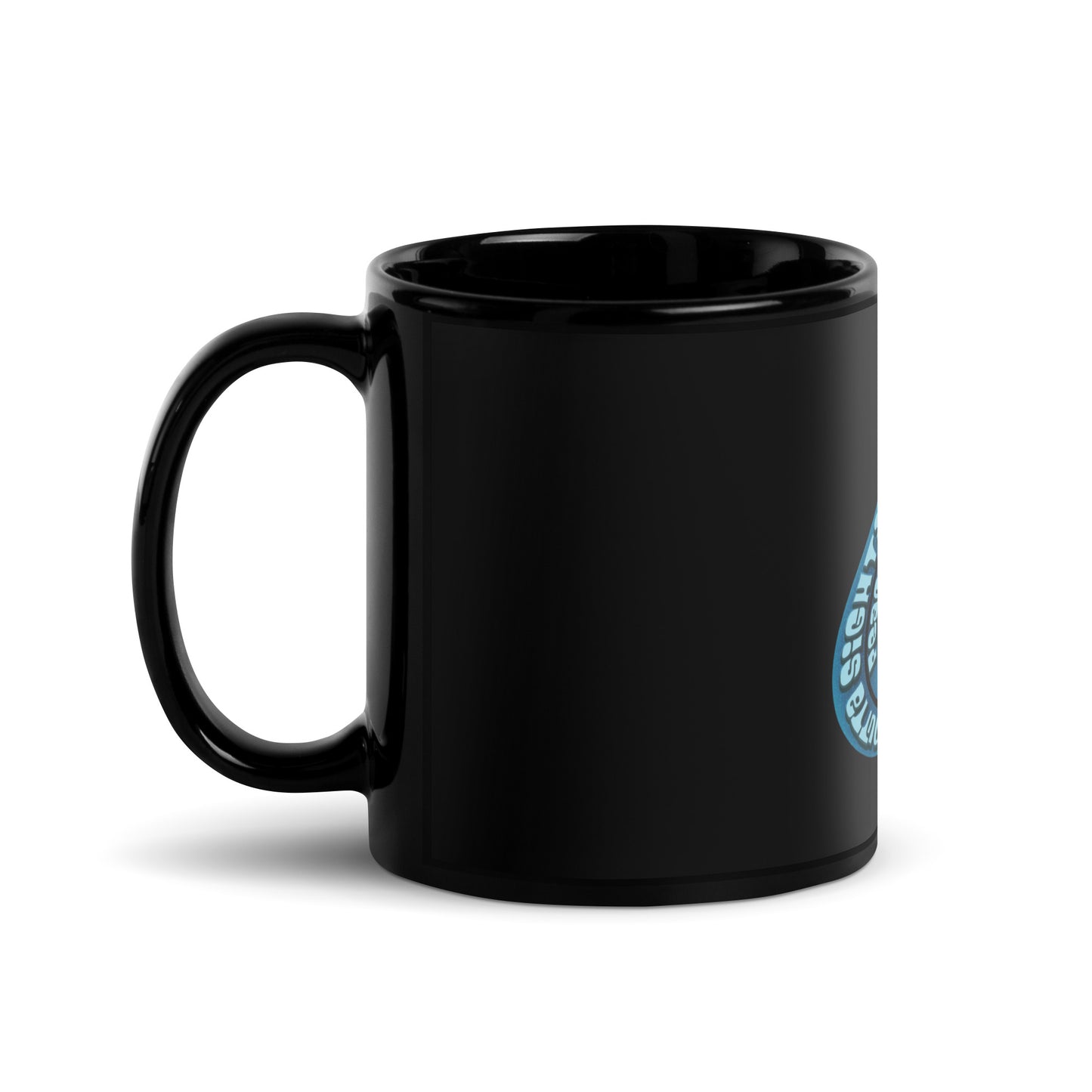 Zoops Night Flight Lift Off Black Glossy Mug