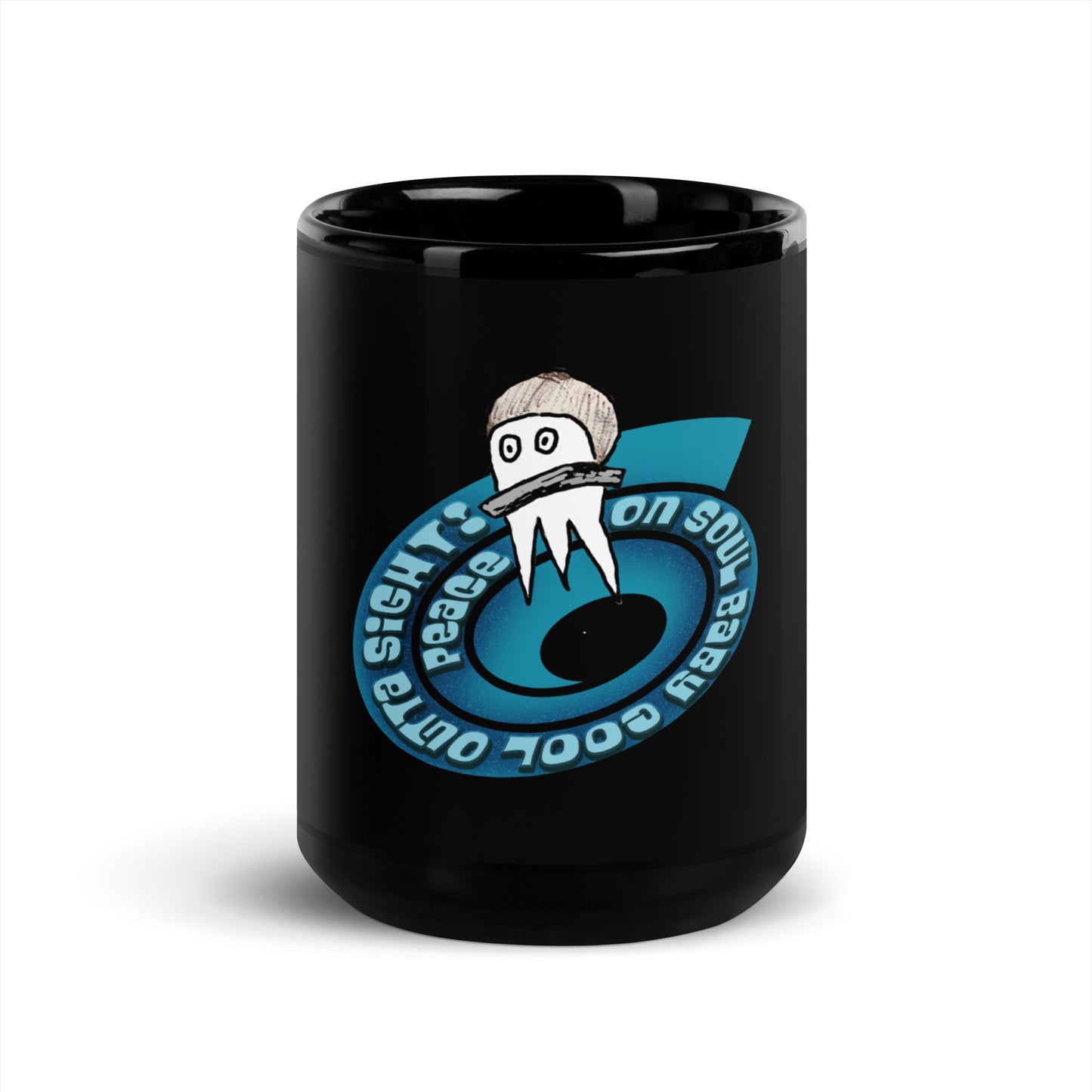 Zoops Night Flight Lift Off Black Glossy Mug