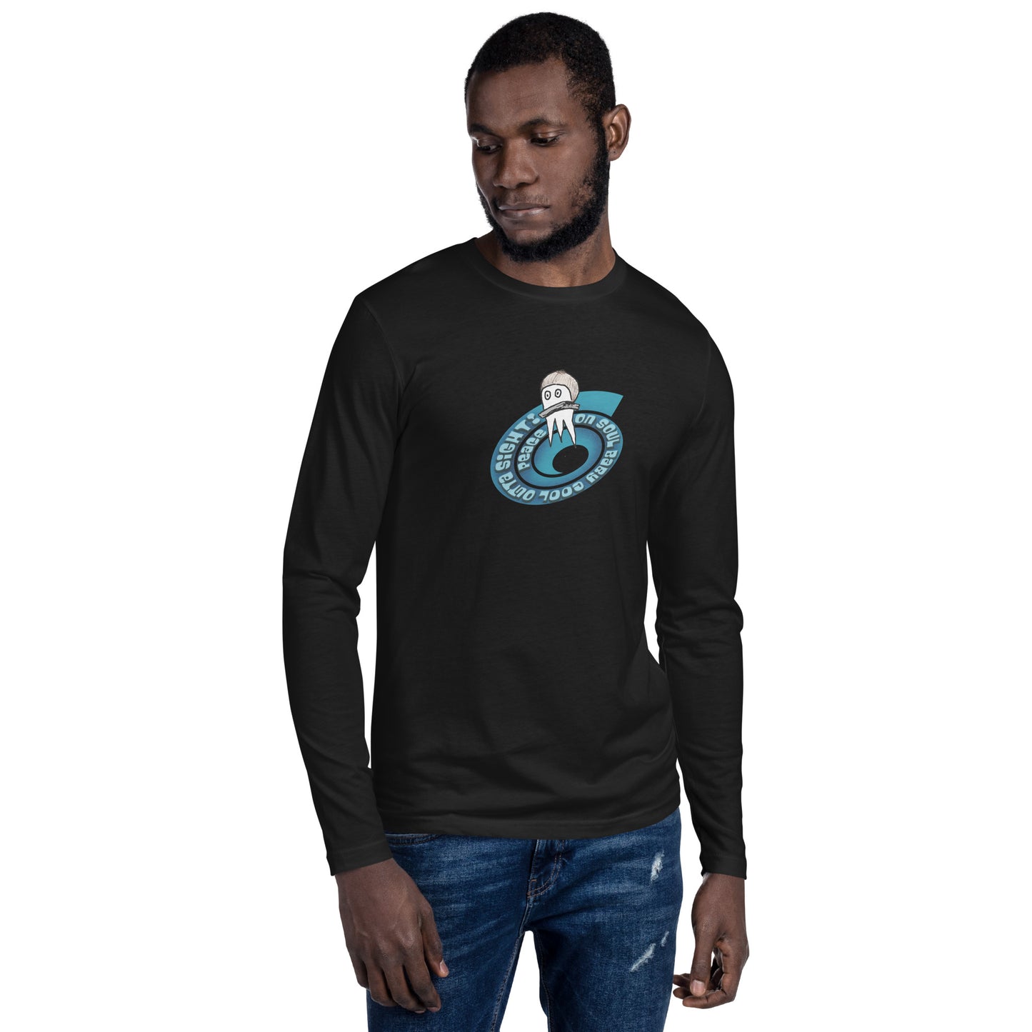 Zoops Night Flight Lift Off Long Sleeve Unisex Fitted Crew