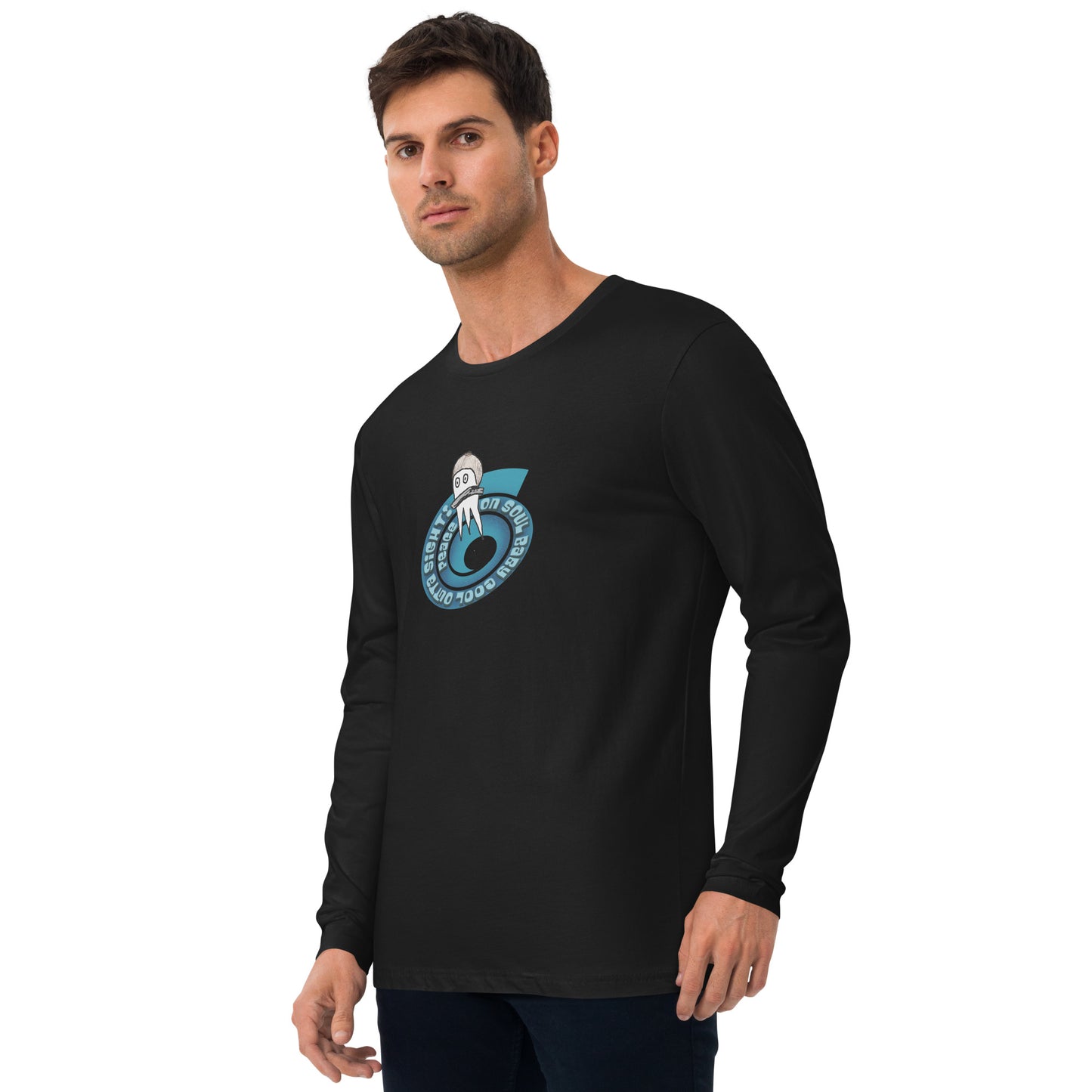 Zoops Night Flight Lift Off Long Sleeve Unisex Fitted Crew