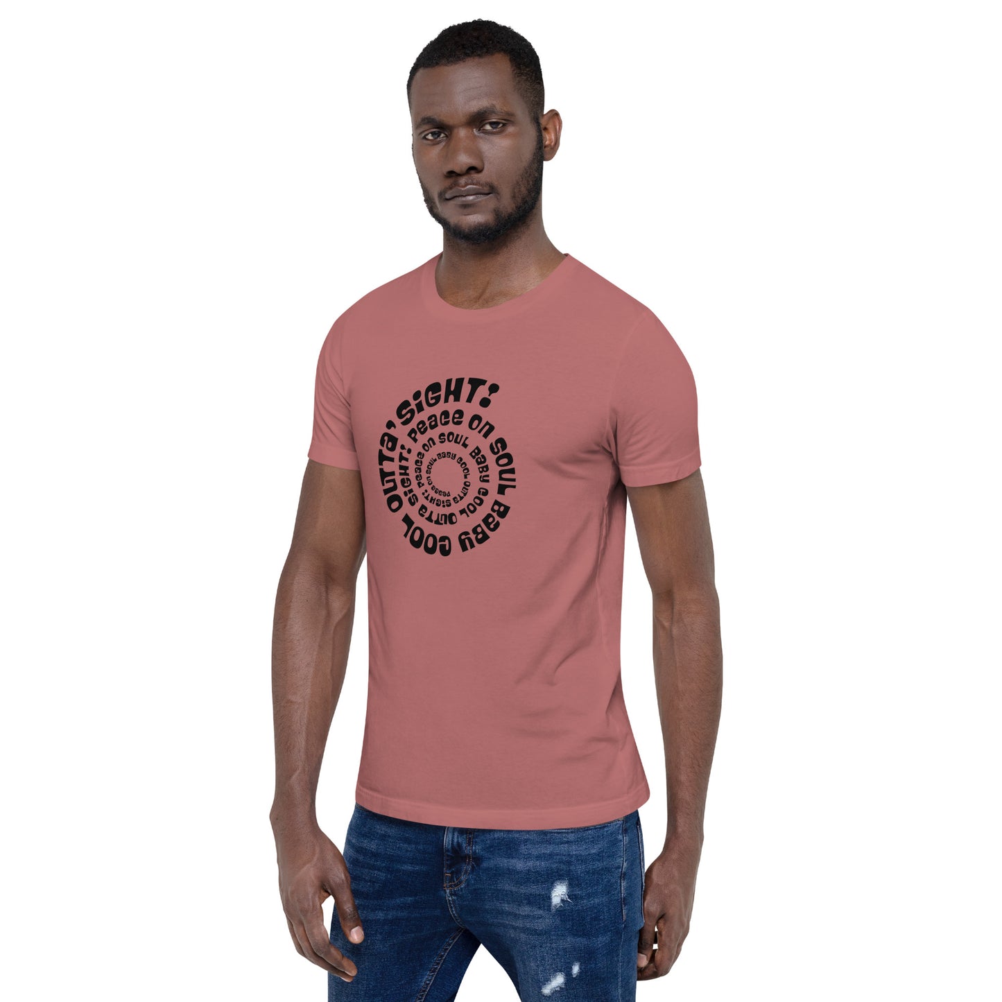 Peace On Soul Baby Cool Outta Sight Short Sleeve Unisex T-Shirt (Black)