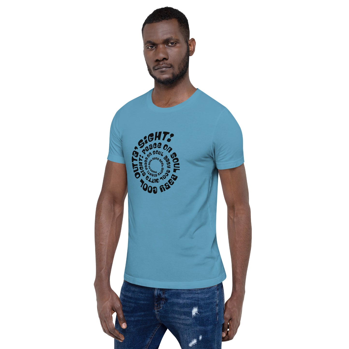 Peace On Soul Baby Cool Outta Sight Short Sleeve Unisex T-Shirt (Black)